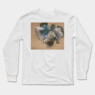 Dancer Adjusting Her Slipper by Edgar Degas Long Sleeve T-Shirt